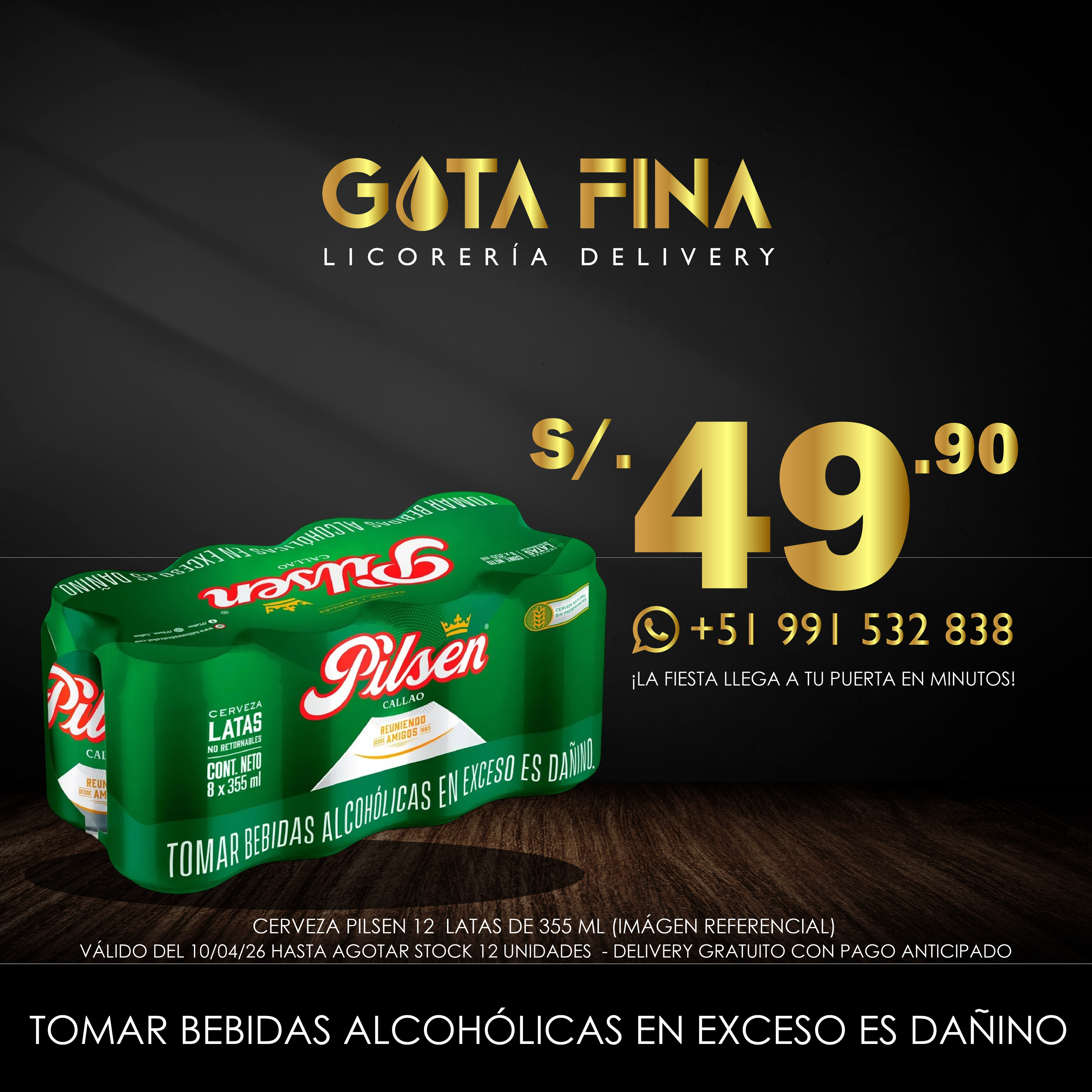 Promoción 12 latas de Pilsen 355ml